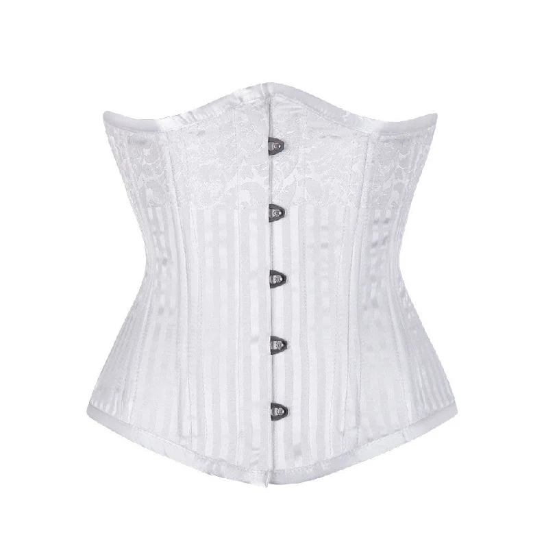 Lace - covered corsets for a feminine touchWT-UB WHITE STRIPE BRO