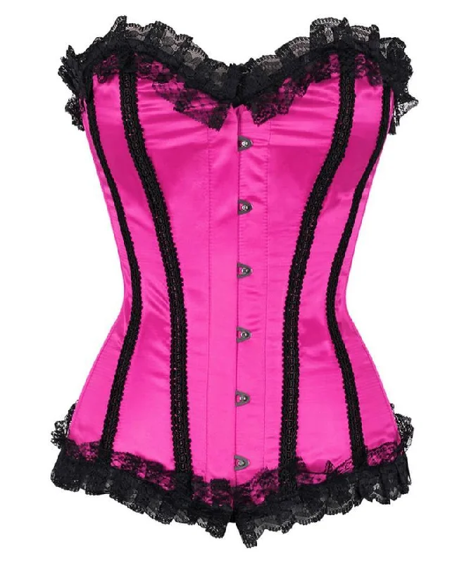 Wedding - style bustiers for bridesmaids or special eventsLydia Burlesque Magenta Steel Boned Corset