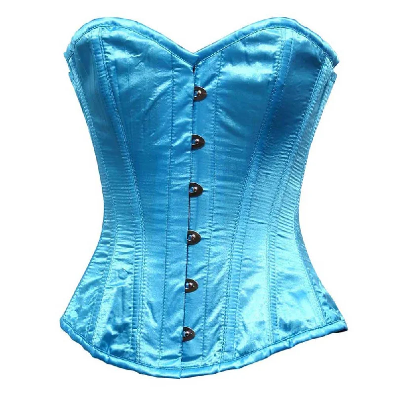 Velvet bustiers for a soft and plush feelELEGANT TURQUOISE SATIN