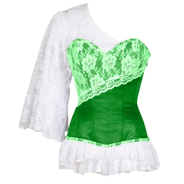 Moisture - wicking corsets for active lifestylesAdalric Laced Cloud Green Overbust Corset