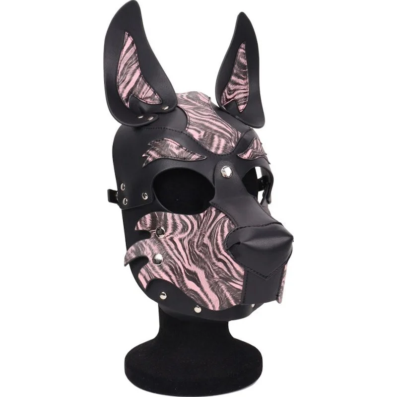 Women's Satin Sleepwear LingerieDog/Pup Hood Pink