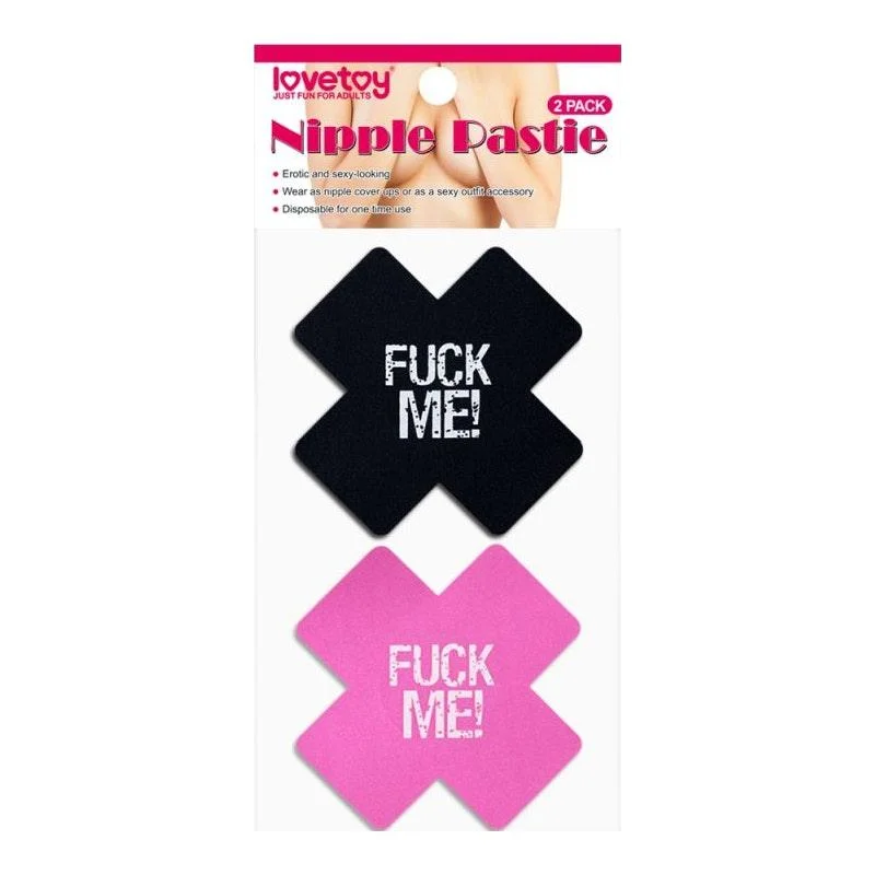 Women's Lingerie for AnniversariesFUCK ME Cross Pattern Nipple Pasties Twin Pk