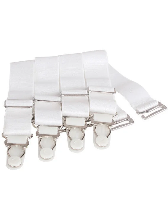 Compression bustiers for a slimming effectSuspender Clips In White (4)