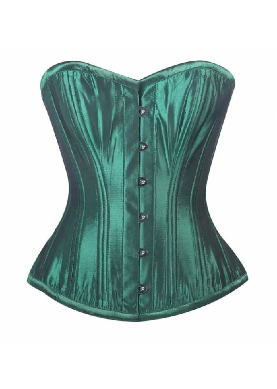 Moisture - wicking corsets for active lifestylesWT-OB GREEN TAFFETA