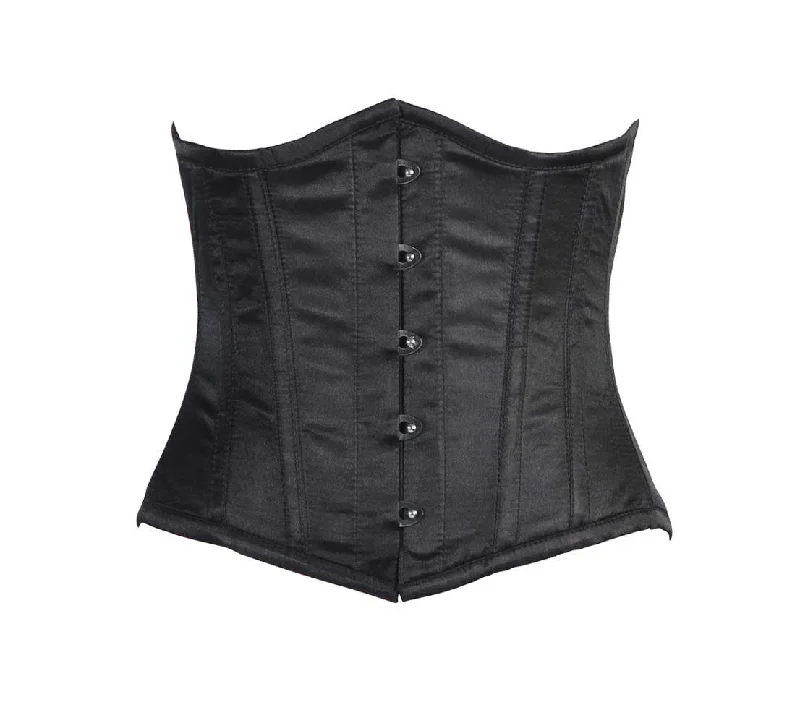 Leather bustiers for a bold and edgy lookCANDY BLACK SATIN