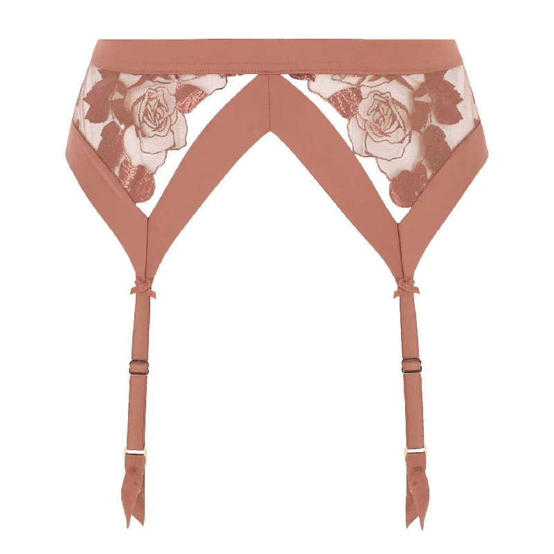 Luxury Lingerie for Special OccasionsRosabelle Copper Suspender Belt by Dita Von Teese