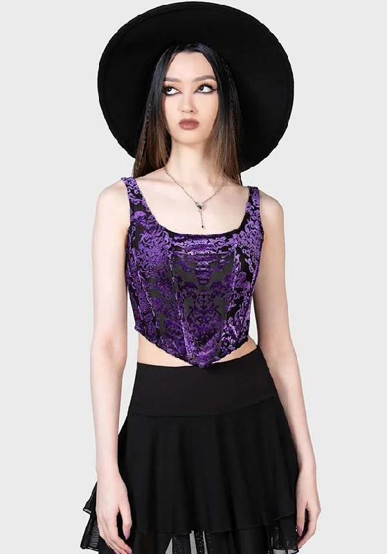 Halloween - themed corsets for a spooky costumeSnarl [Purple] | CORSET TOP