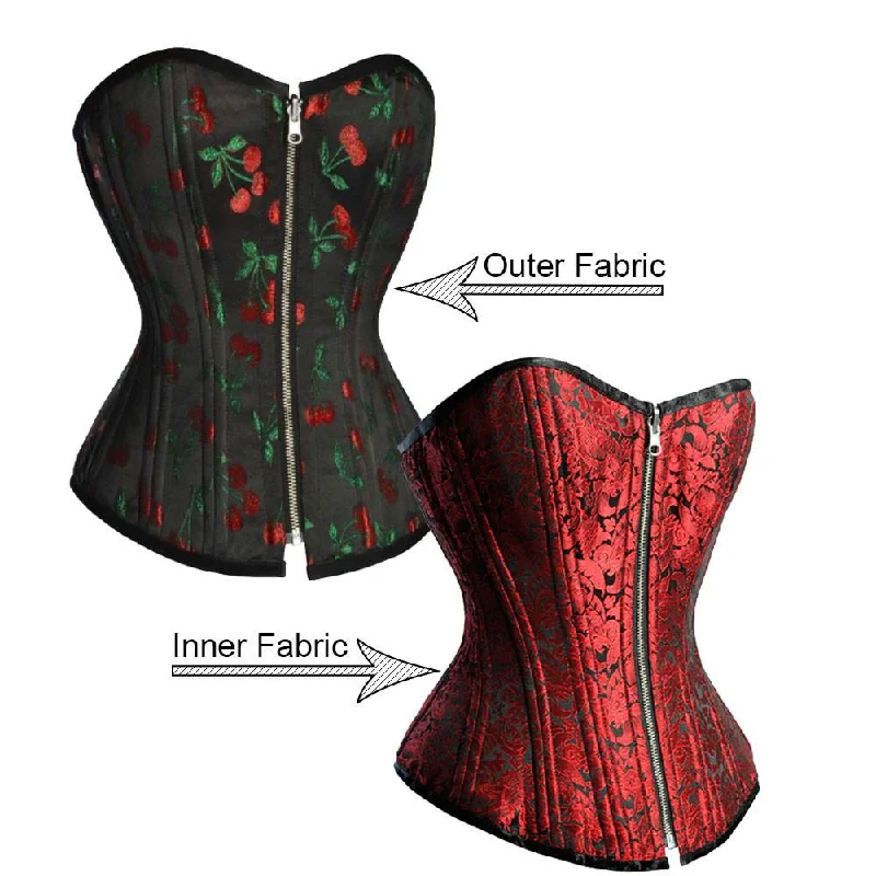 Steampunk - themed bustiers with brass accentsElena Reversible Waist Training Corset