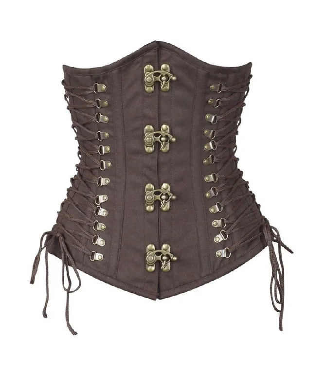 Silk bustiers for a luxurious and smooth feelLiam Brown Steampunk Cotton Corset with Criss Cross