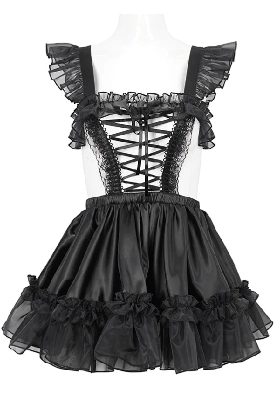 Gothic - inspired bustiers featuring dark colors and studsSweet Frilly Hollow Out | DRESS*