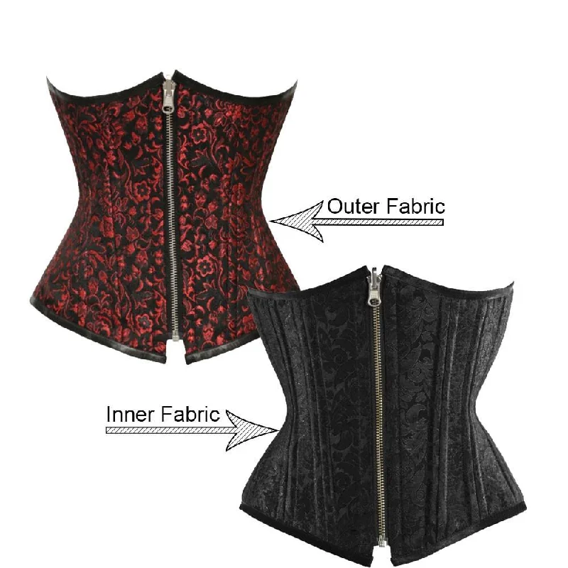 Leather bustiers for a bold and edgy lookEliana Reversible Waist Training Corset