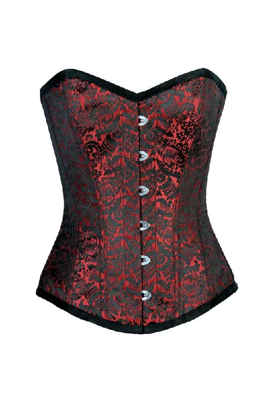 Halloween - themed corsets for a spooky costumeELEGANT RED/BLACK BRO-100