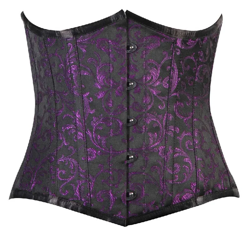 Silk bustiers for a luxurious and smooth feelCANDY PURPLE/BLACK BRO-200