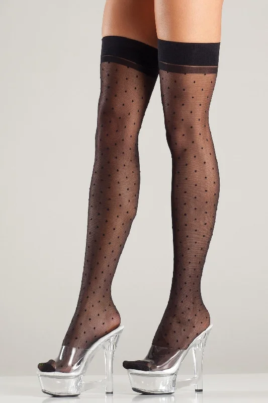 Velvet Tights for WomenPolka Dot Thigh Highs