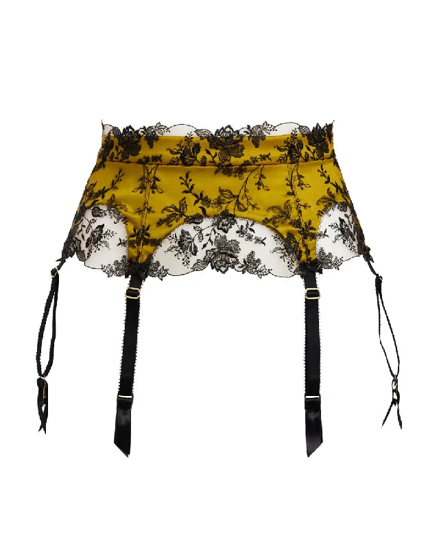 Women's Everyday Wear LingerieLAST CHANCE TO BUY! Victresse Chartreuse & Black Suspender Belt