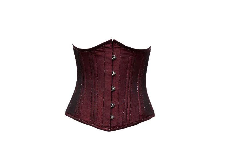 Geometric - printed bustiers for a modern and trendy lookWT-UB BURGUNDY TAFFETA