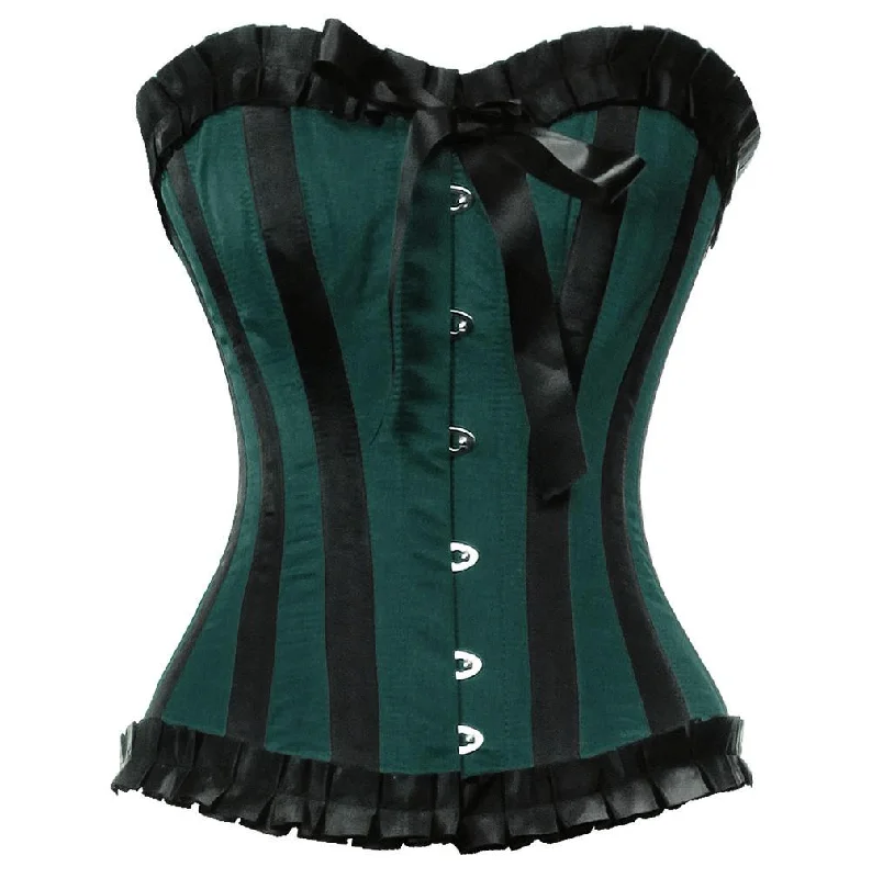 Gothic - inspired bustiers featuring dark colors and studsHassi Waist Training Overbust Corset