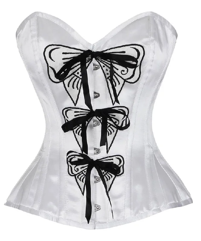 Polka - dot bustiers for a fun and retro appearanceBrice Satin Burlesque Corset