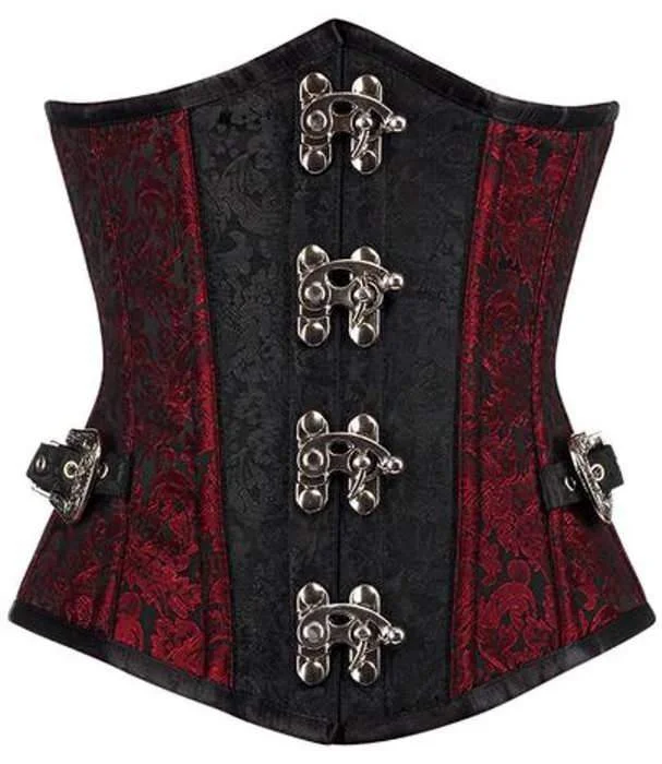 Vintage - style women's bustiers with lace and bowsAgustin Brocade Underbust with side buckles