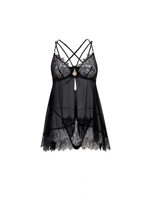 Women's Lingerie with Modern PrintsIndie Sheer Babydoll