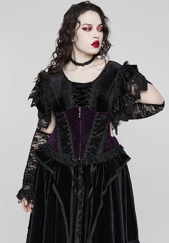 Lace - covered corsets for a feminine touchGorgeous Goth [Violet] | VELVET CORSET*