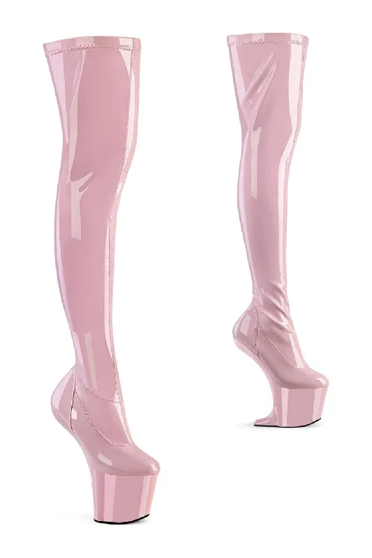 Color Block Tights for WomenCRAZE-3000 Pink Patent Thigh Boot