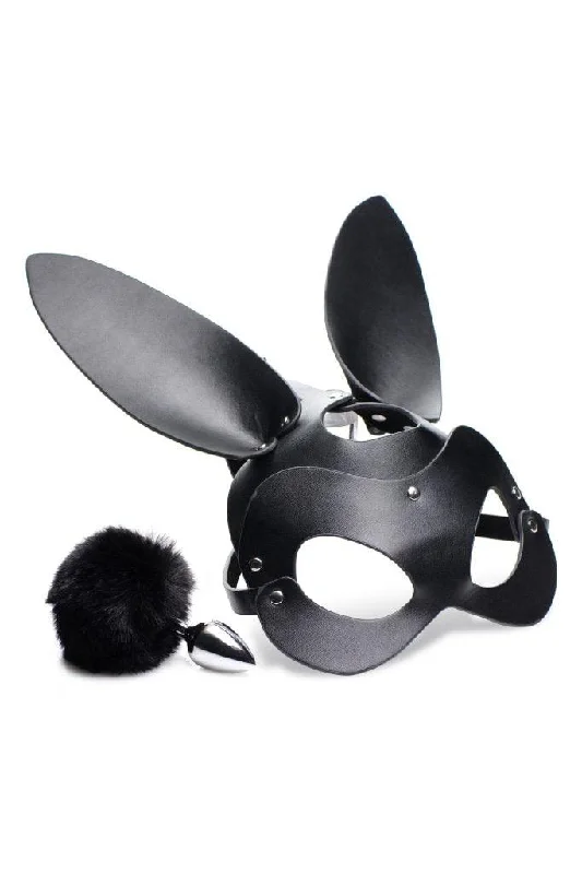 Affordable Lingerie for WomenBunny Tail Anal Plug and Mask Set