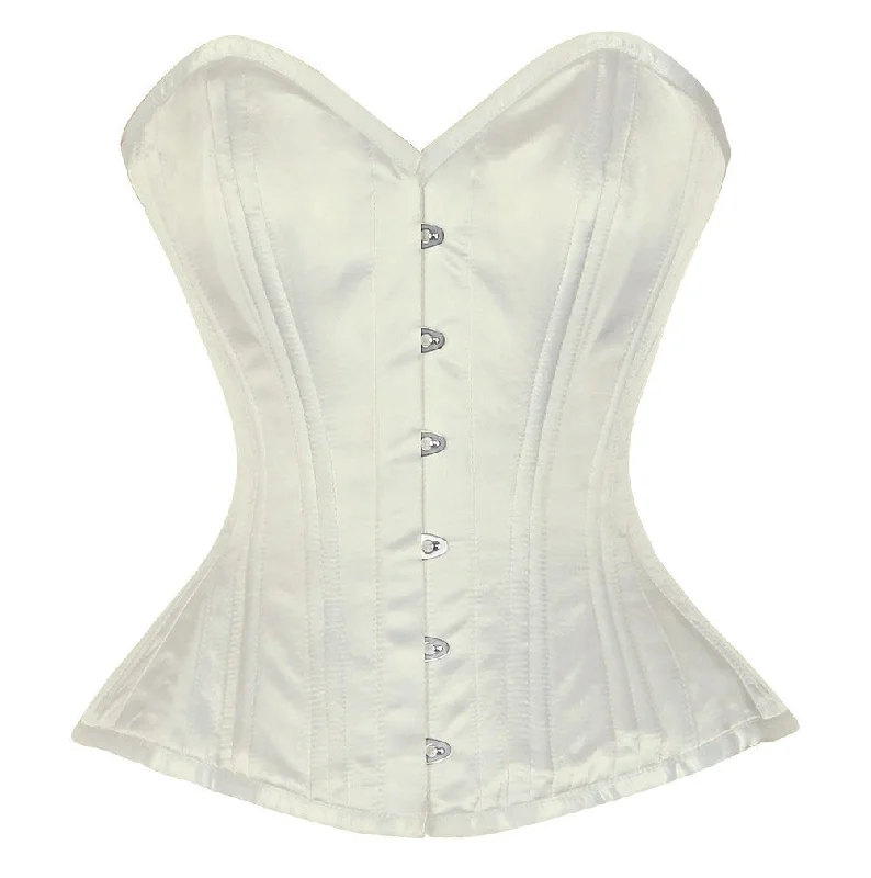 Vintage - style women's bustiers with lace and bowsAislinn Satin Waist Training Corset