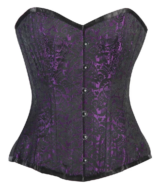 Halloween - themed corsets for a spooky costumeELEGANT PURPLE / BLACK BRO-100