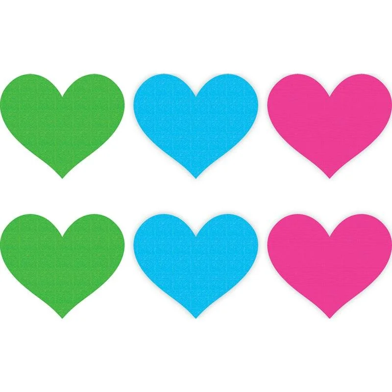 Women's Chemises and BabydollsNeon Heart Pasties 3 Pk Green/Blue/Pink