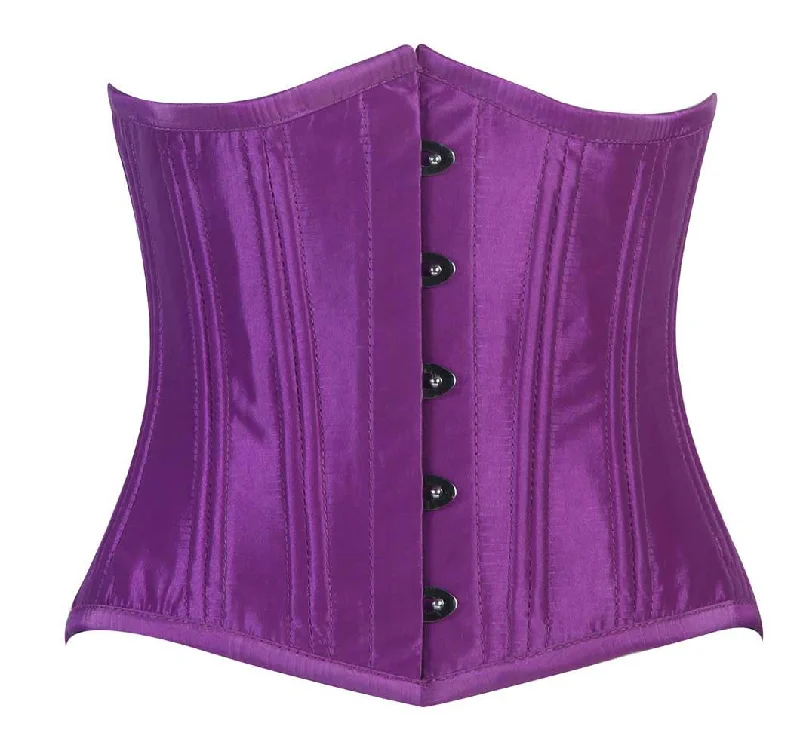 Floral - patterned corsets for a romantic and spring - like feelWT-UB PURPLE TAFFETA