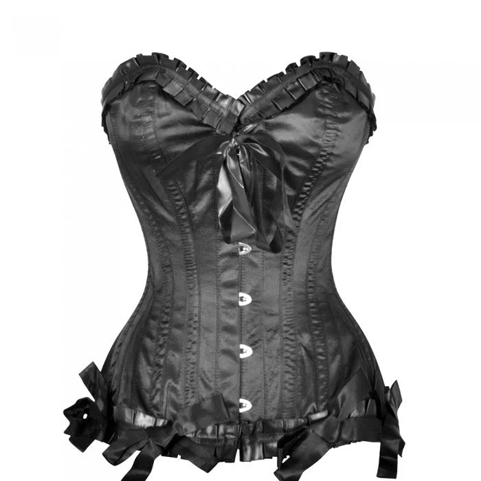 Pastel - colored corsets for a soft and feminine appealSandra Burlesque Black Overbust Corset