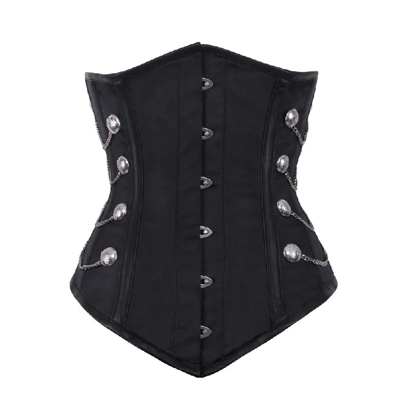 Hypoallergenic bustiers for sensitive skinAdena Gothic Black Underbust Corset