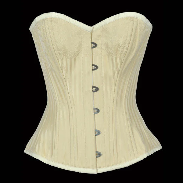 Satin corsets with a shiny and elegant finishWT-OB IVORY STRIPE BRO