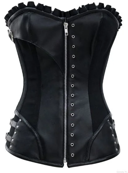 Gothic - inspired bustiers featuring dark colors and studsBelva Custom Made Corset