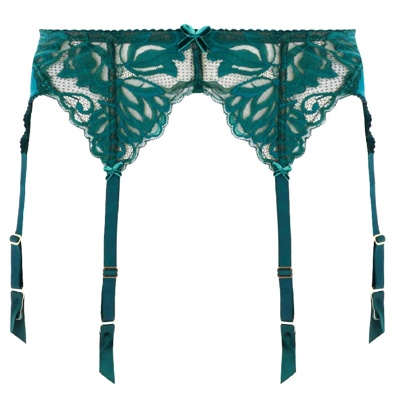 Plus Size Lace Lingerie for WomenNEW! Gwendoline Shady Spruce Suspender Belt by Dita Von Teese