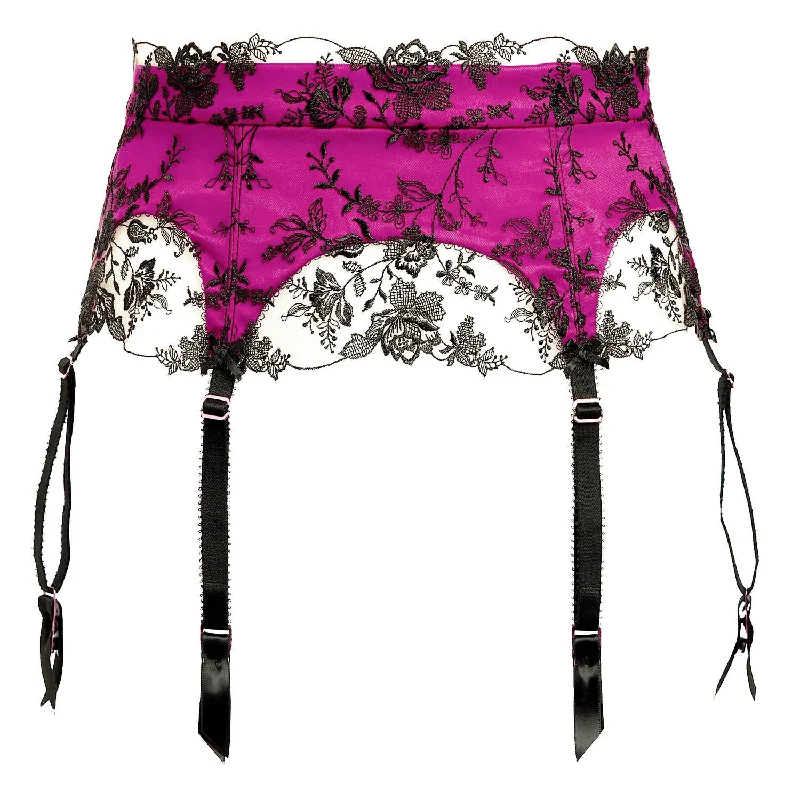 Women's Lace Push-Up BrasVictresse Black & Fuschia Suspender Belt by Dita Von Teese