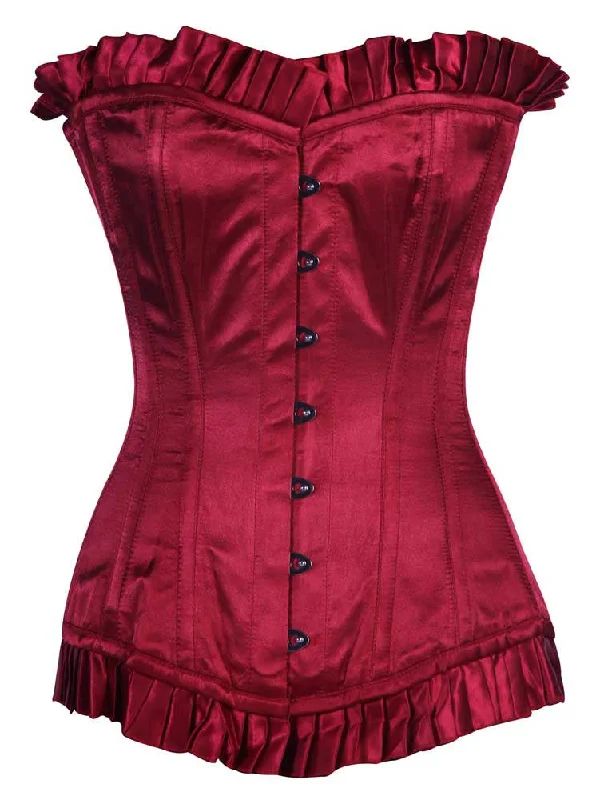 Modern - design corsets with a minimalist aestheticACA MAROON SATIN