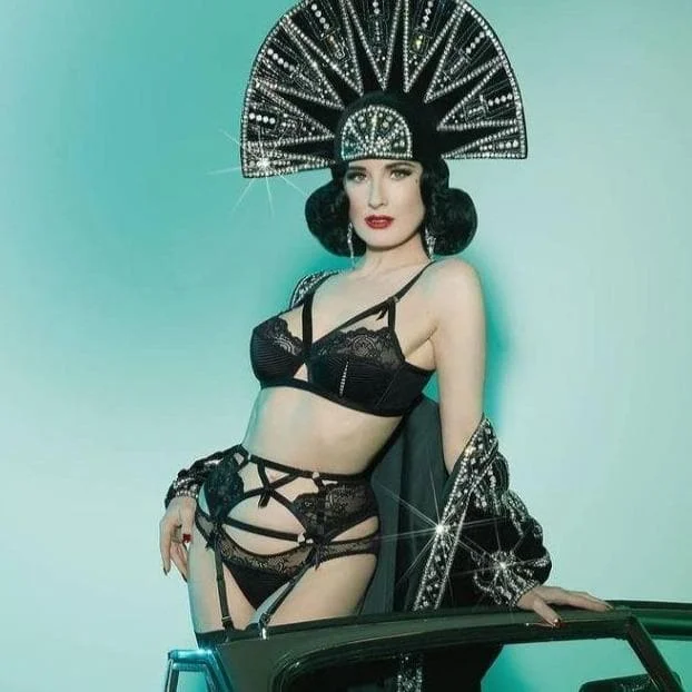 Lingerie Gift Sets for WomenMadame X Black Underwired Bra by Dita Von Teese