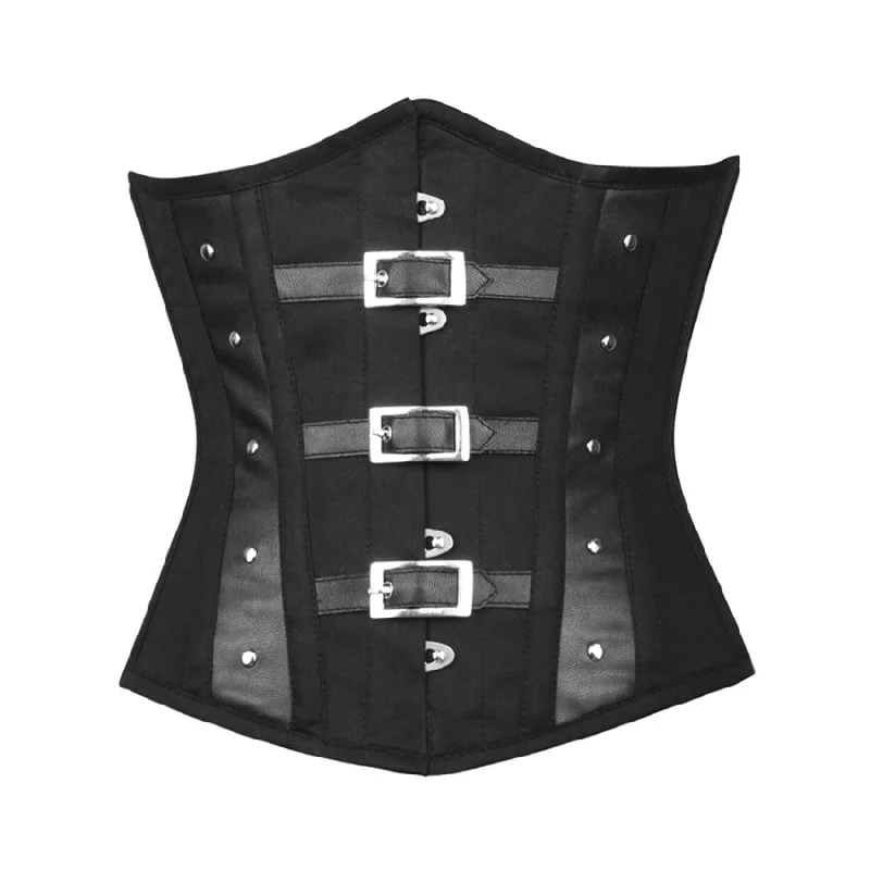 Cotton - blend bustiers for breathabilityNormi Black Waist Shaper Corset in 100% Cotton