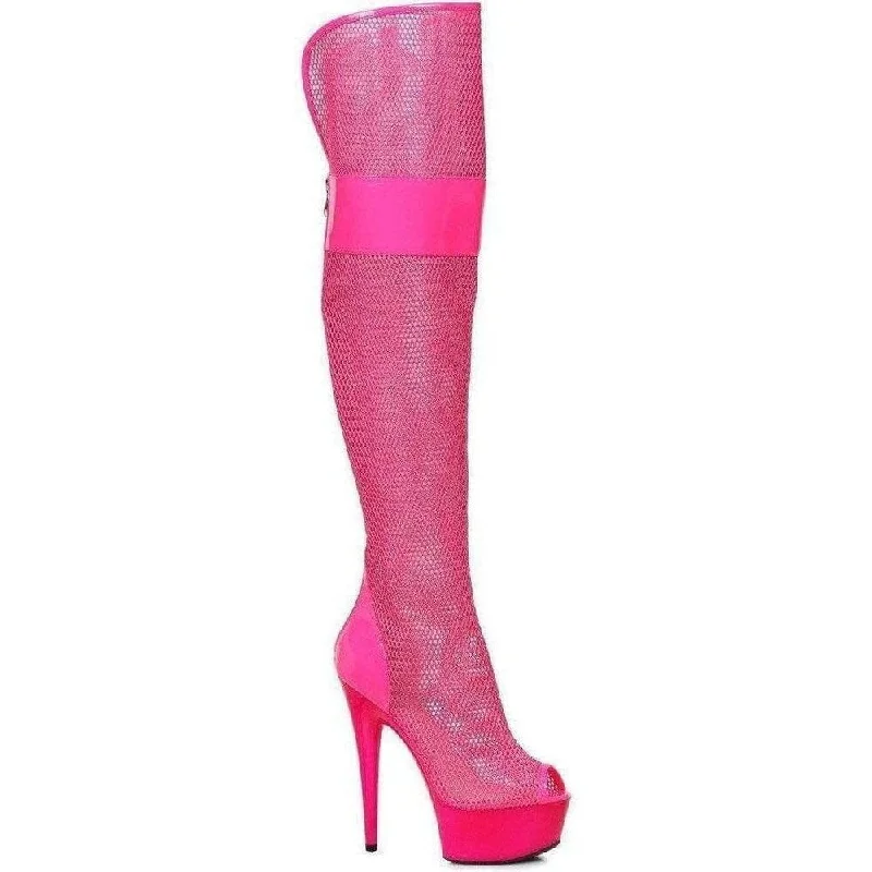 Tights with Back Seam for WomenSS-609-IVY Thigh Boot  | Fuchsia Patent