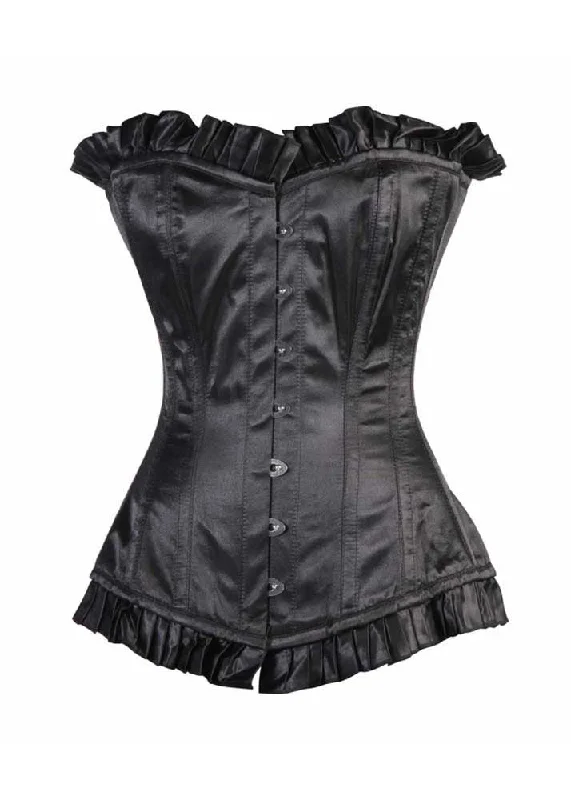 French - style bustiers for a romantic lookACA BLACK SATIN