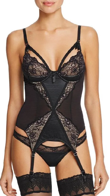 Breathable Bamboo Lingerie for WomenMadame X Black Bustier by Dita Von Teese