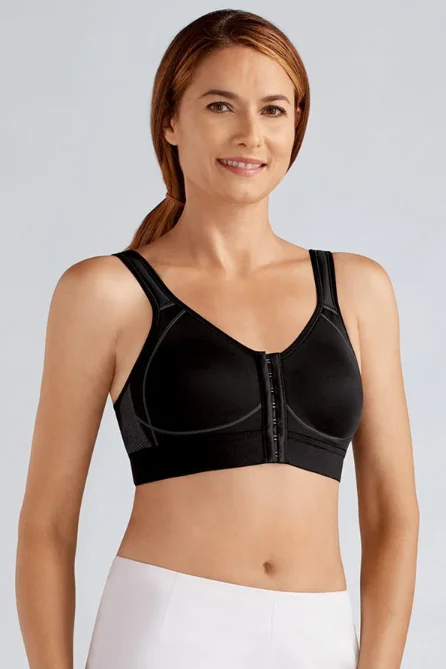 Women's balconette bras with lace trimAmoena Ester Front Closure Wire-Free Bra