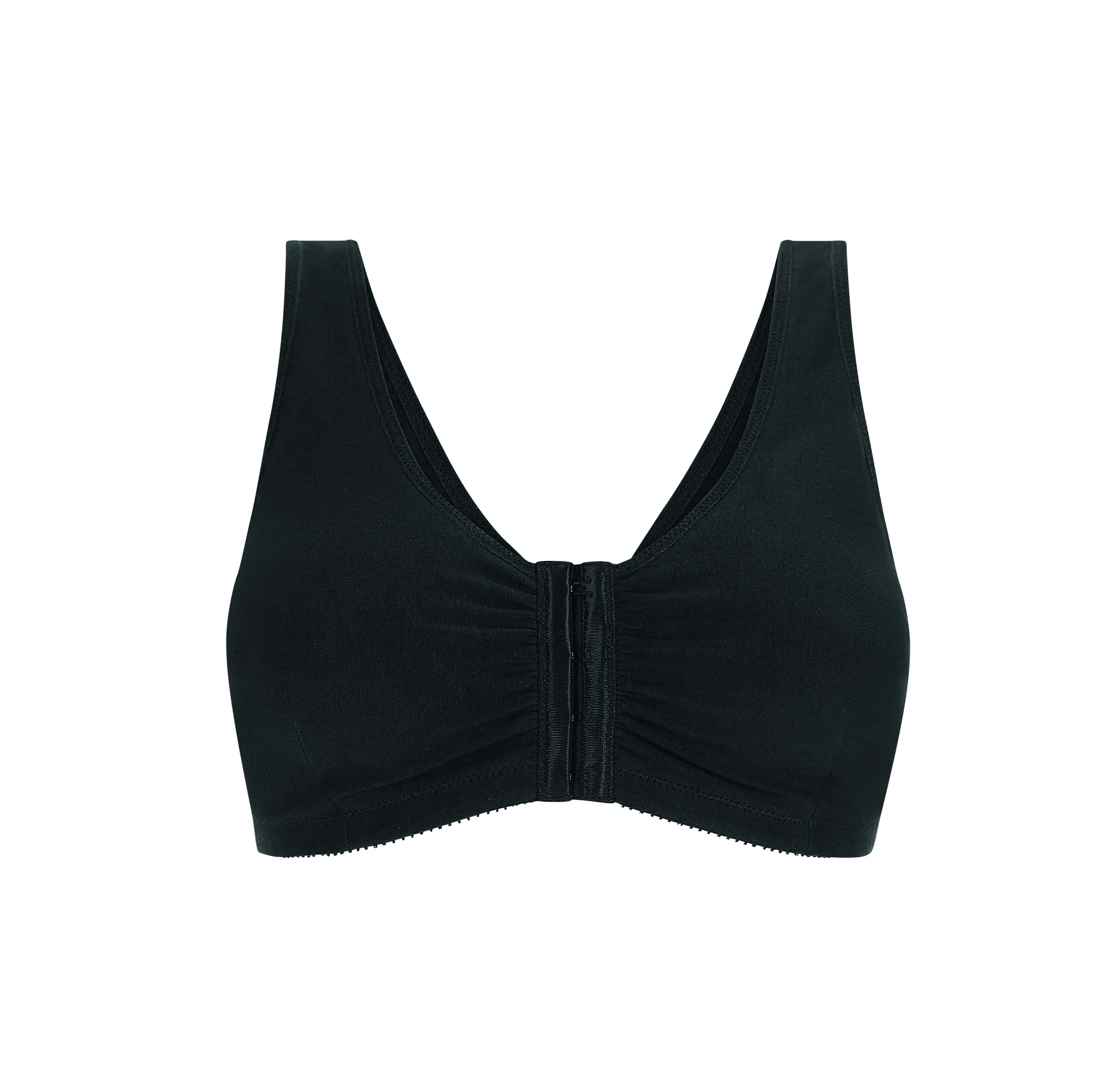 Women's black bras for a classic lookAmoena Frances Wire-Free Front-Closure Bra