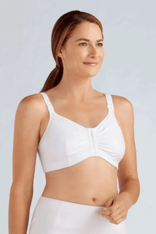 Women's bras with a lace overlayAmoena Hannah Wire-Free Front Closure Bra