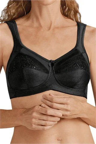 Women's convertible bras with multiple strap optionsAmoena Isadora Wire-Free Bra - Black