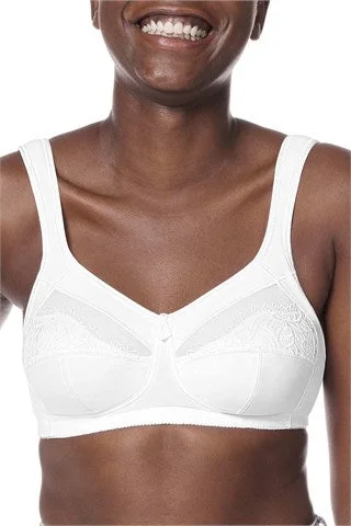 Women's floral - patterned brasAmoena Isadora Wire-Free Bra - White