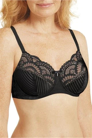 Women's nursing bras with easy - access clipsAmoena Karolina Padded Wire-Free Bra - Black/Sand