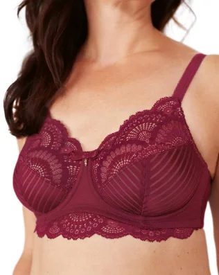 Women's wireless bras for all - day comfortAmoena Karolina Underwire Bra - Red/Light Sand